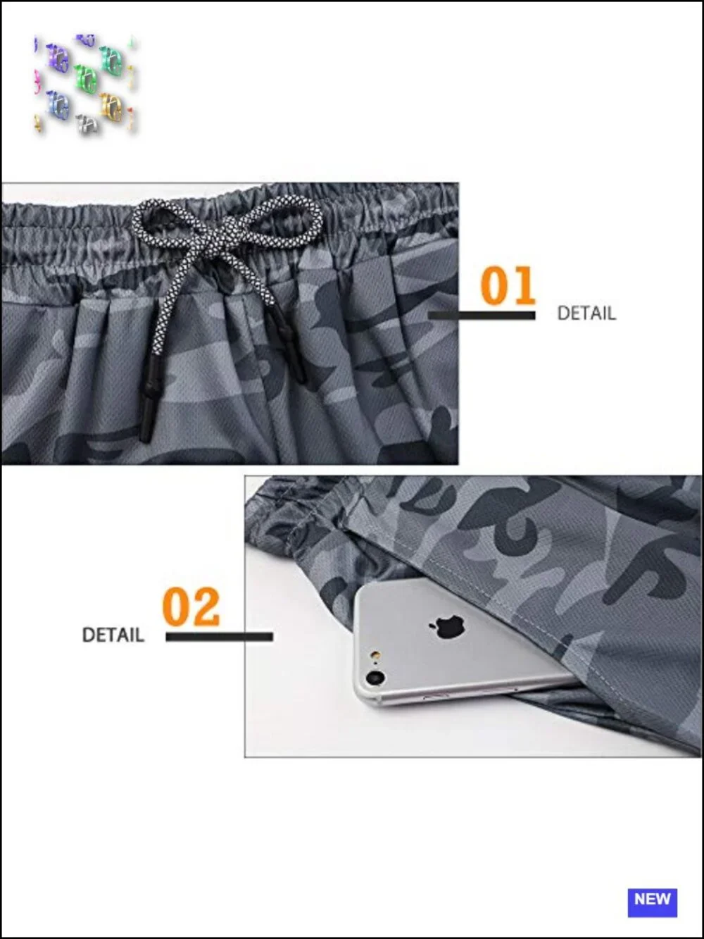 Men's 2-in-1 Running Workout Shorts, 7